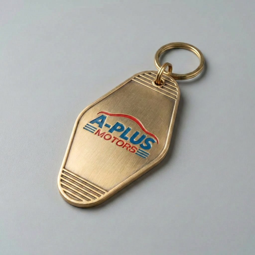 Retro Metal Motel Key Tag